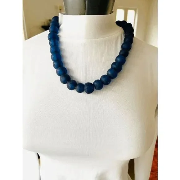 Vintage Chunky Artisan-made Recycled Glass Beads Made in Ghana